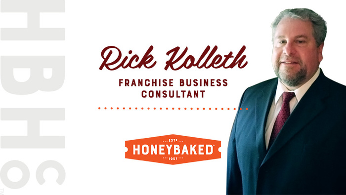 Franchise Business Leader: Rick Kolleth photo with The Honey Baked Ham Co.® Logos