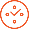 Orange Clock Icon