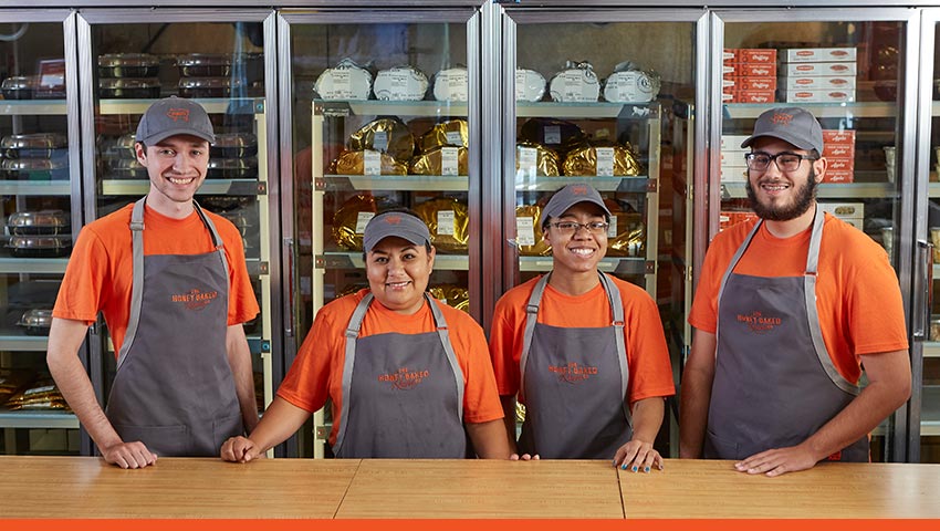 Happy Honeybaked Ham Employees