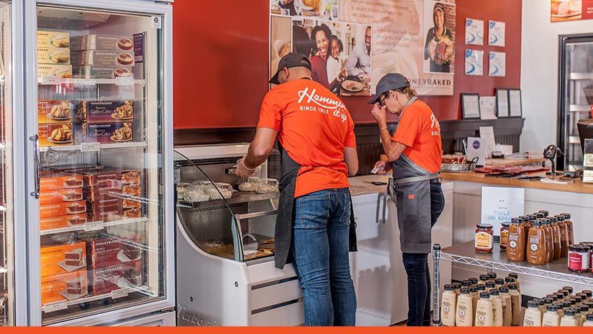 HoneyBaked Ham Franchisees stocking fridges